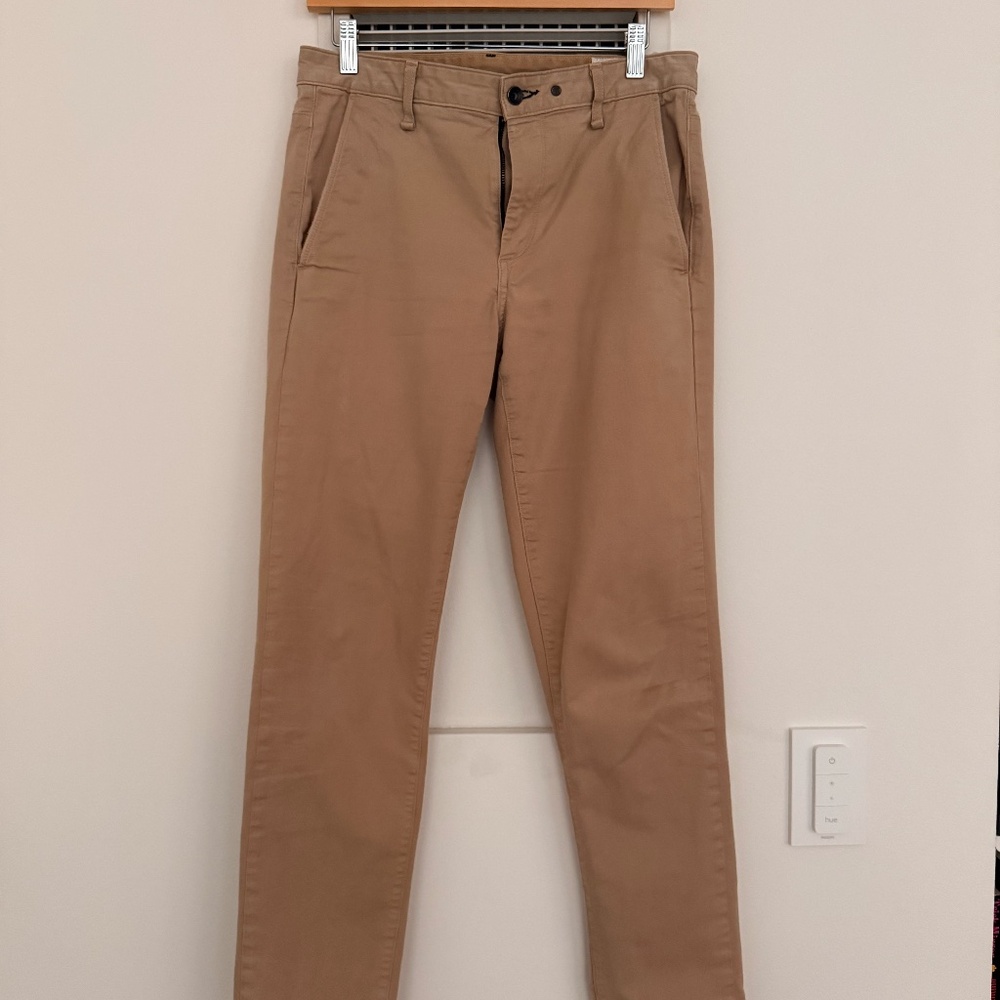 Rag & Bone Fit 2 Slim Chino Pants Beige Khaki Stretch Cotton Size 30